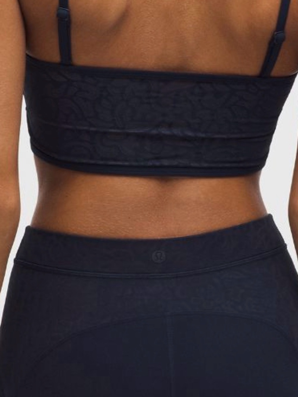 BNWT Lululemon athletica navy blue cropped adjustable straps sports bra - Picture 3 of 6
